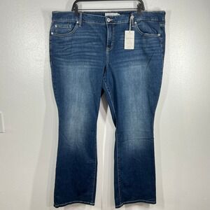 Torrid Denim First At Fit 24R Slim Boot Jeans Plus Size Dark‎ Wash Cotton Blend